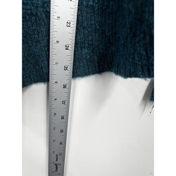Madewell Sweater‎ Womens Wafflestitch Turtleneck Wool Alpaca Blue Size Medium - Picture 7 of 7